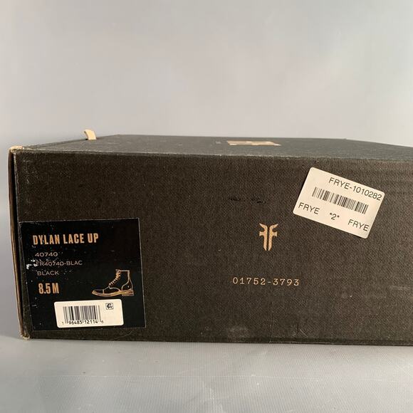 FRYE Size 8.5 Black Leather Lace Up Boots main image 6